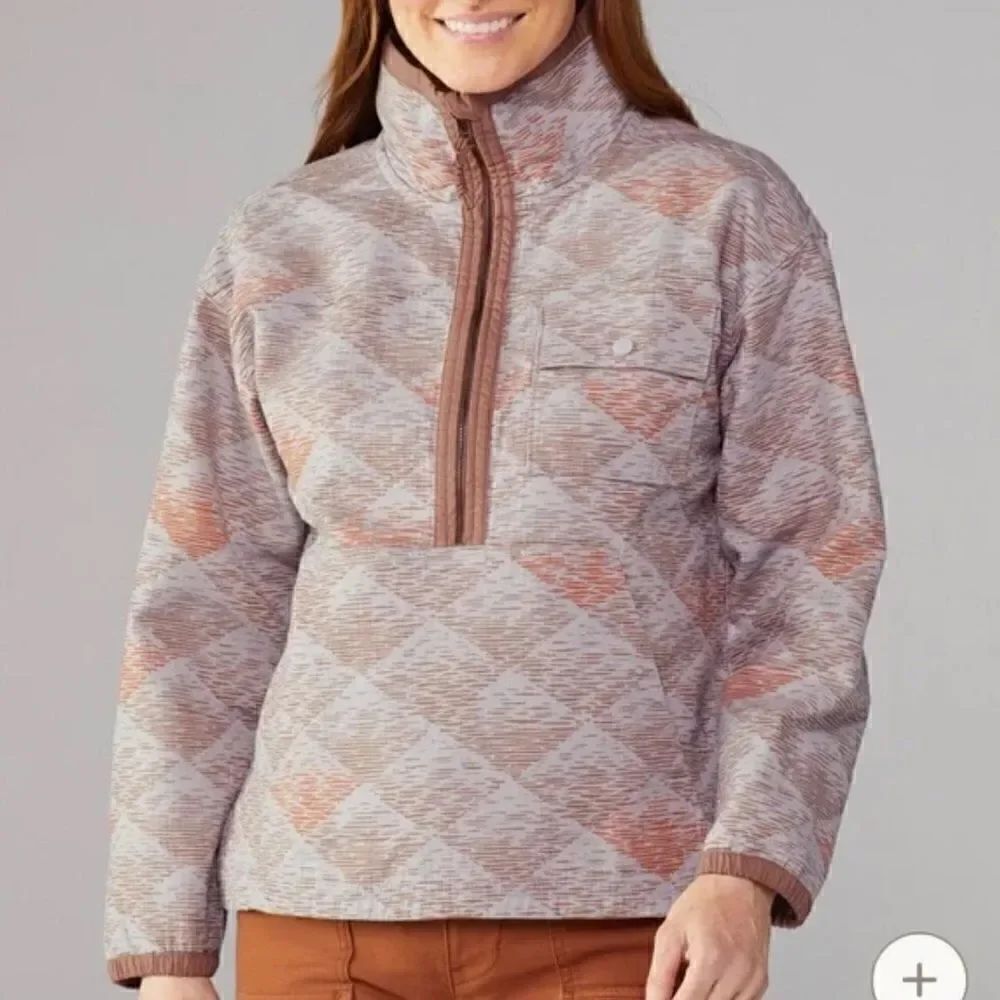 REI Co-op Trailsmith 1/2 Zip Pullover Jacket Mojave Peaks Lilac Purple Tint